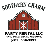Southern Charm Party Rental LLC – Tents, Tables & Event Rentals | South MS logo
