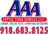 AAA Septics, Aerobics, Portable Restrooms, and Grease Traps logo